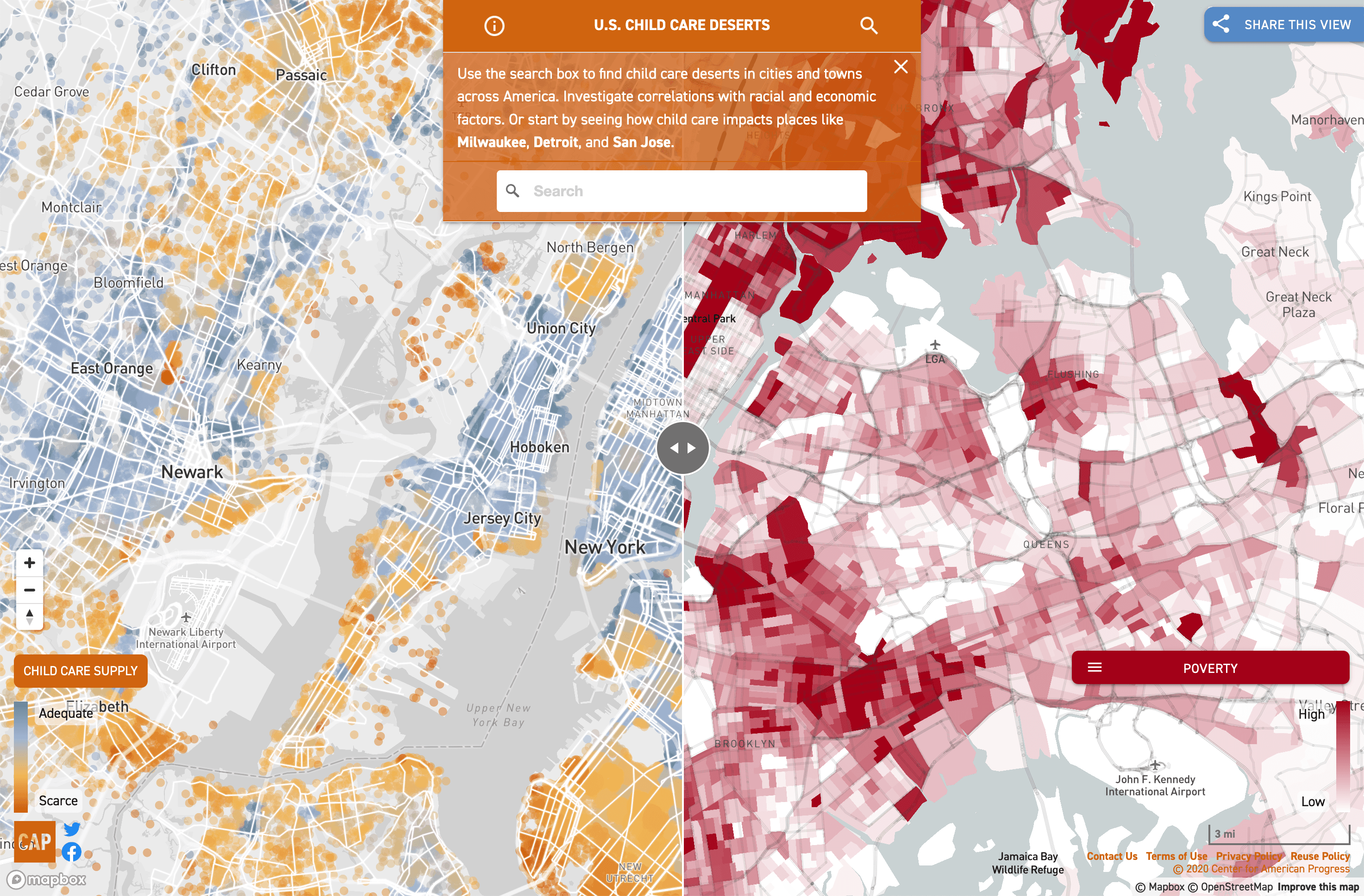 Child Care Deserts Interactive Map Platform